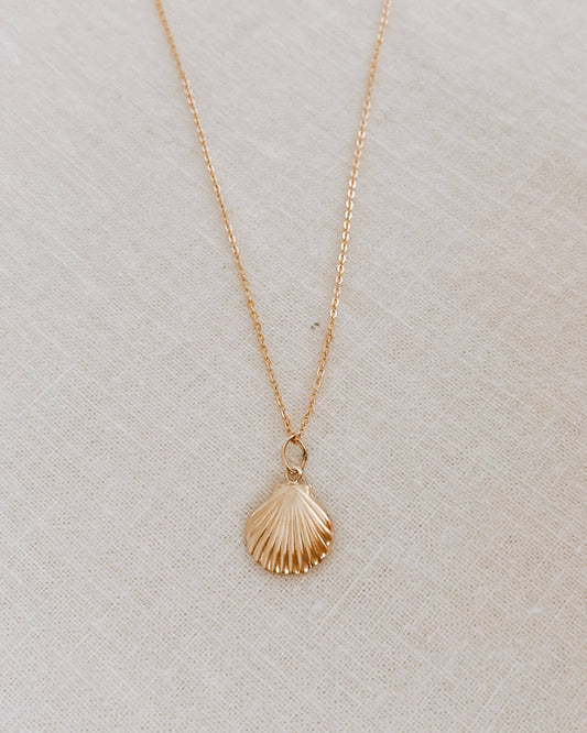 gold shell necklace