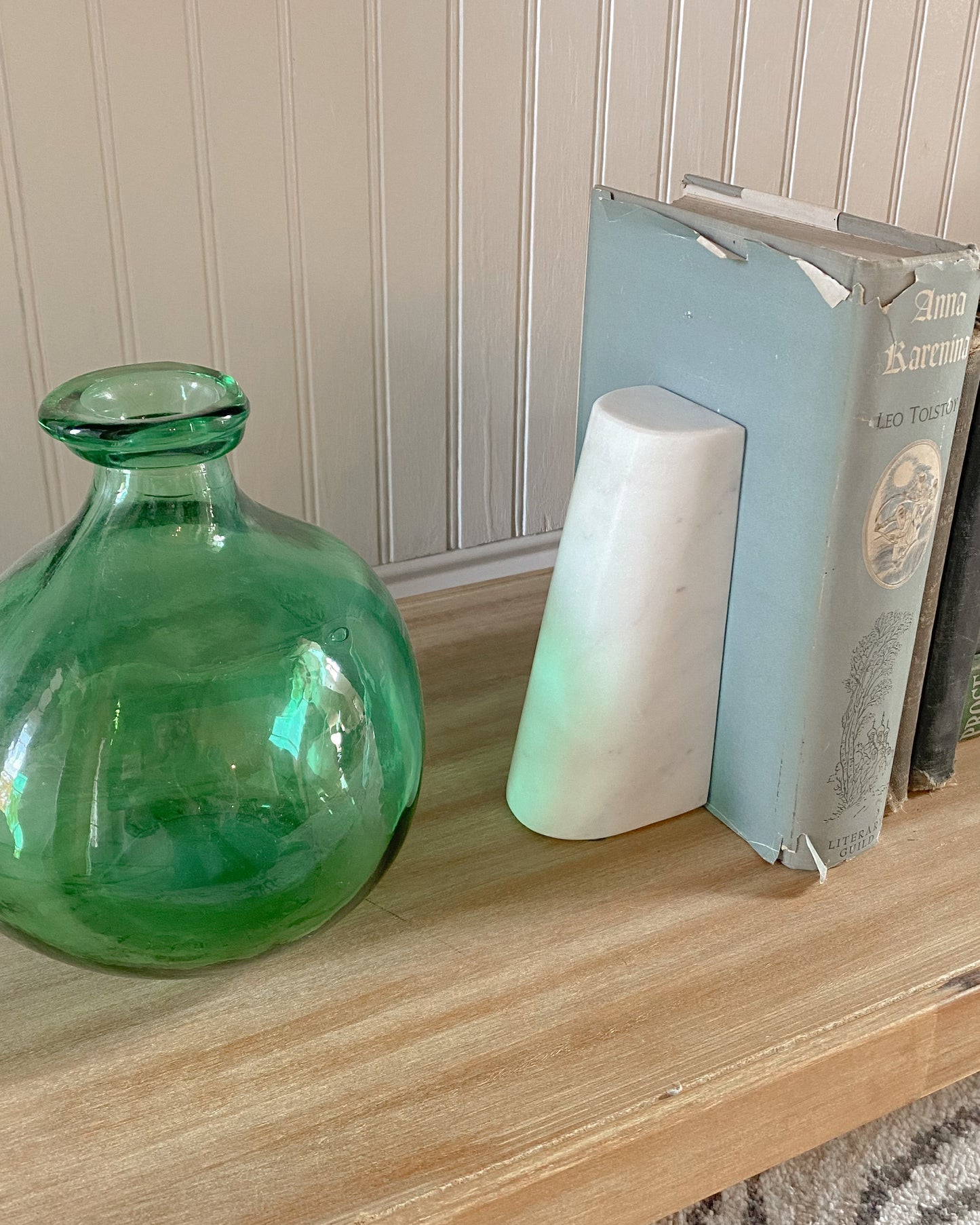 set of 2 marble bookends
