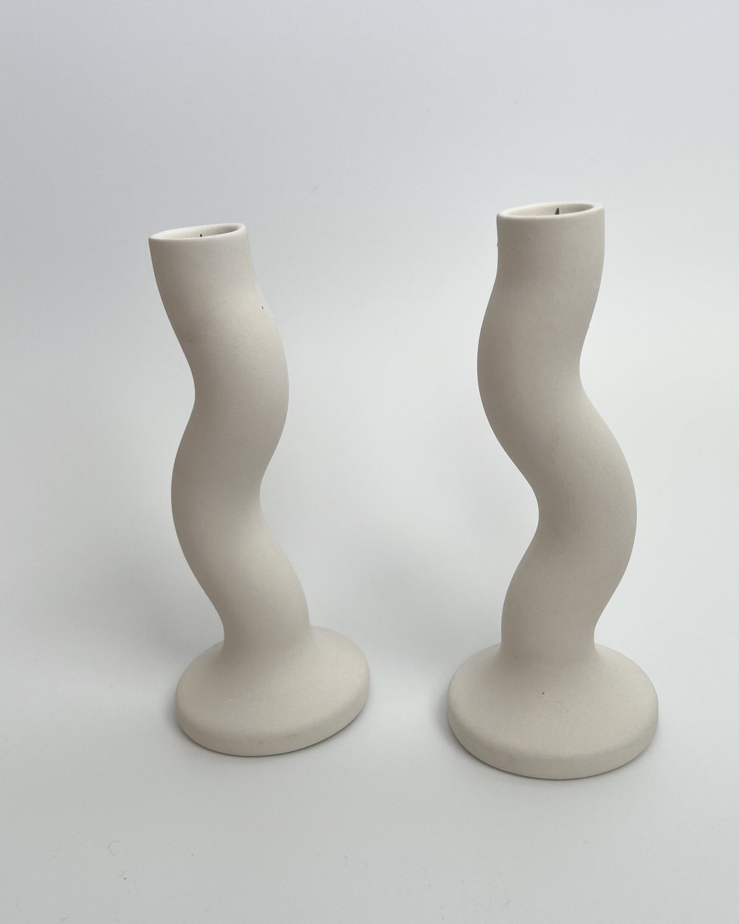 wavy taper candle holders (3 styles)