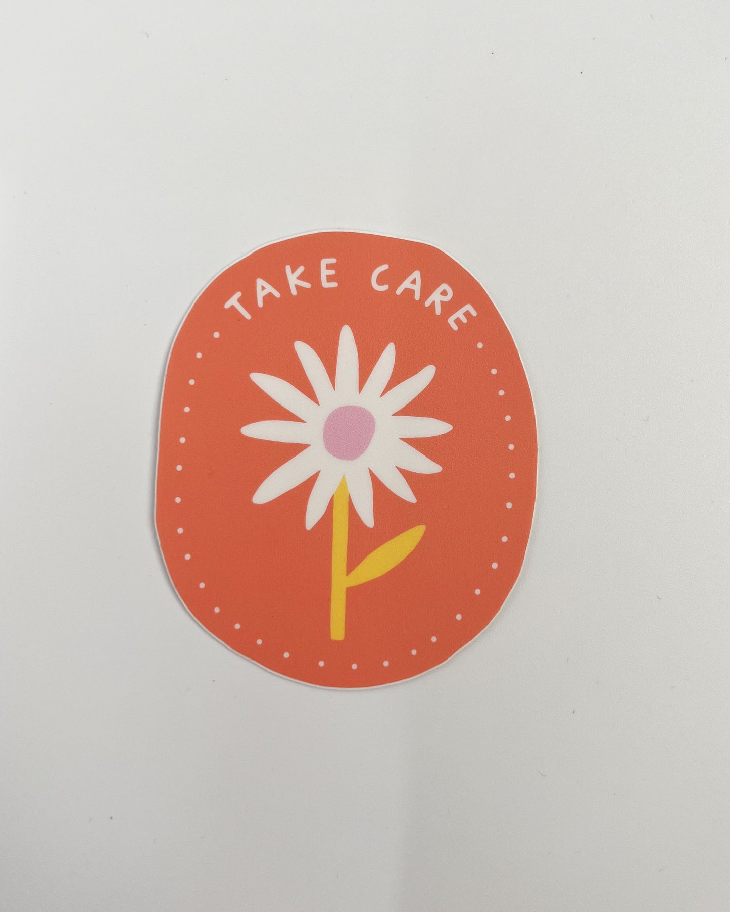 'take care' vinyl sticker