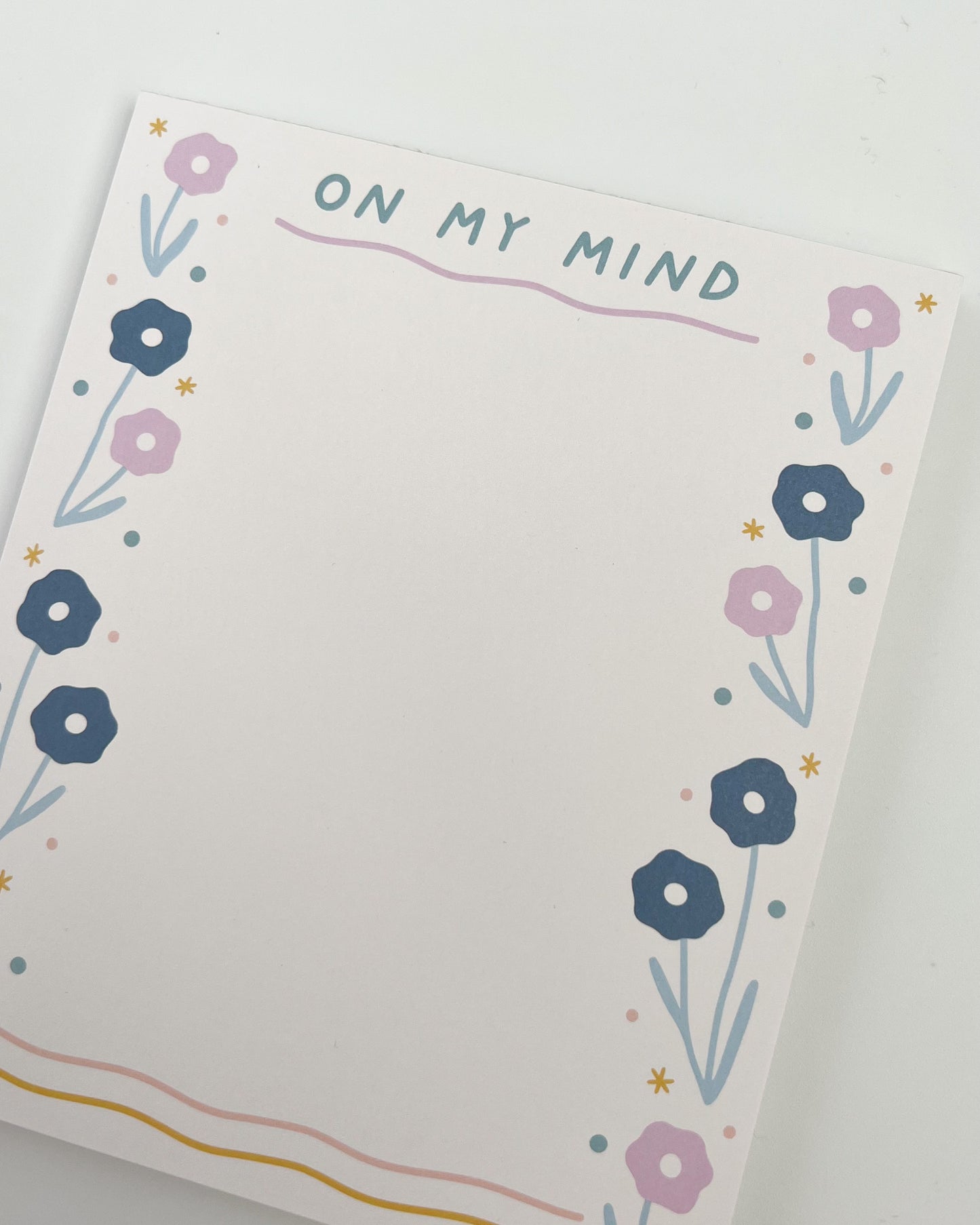 floral 'on my mind' notepad