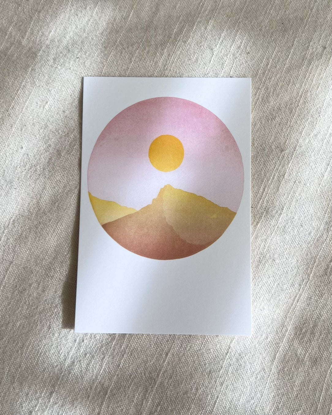 abstract letterpress postcard print