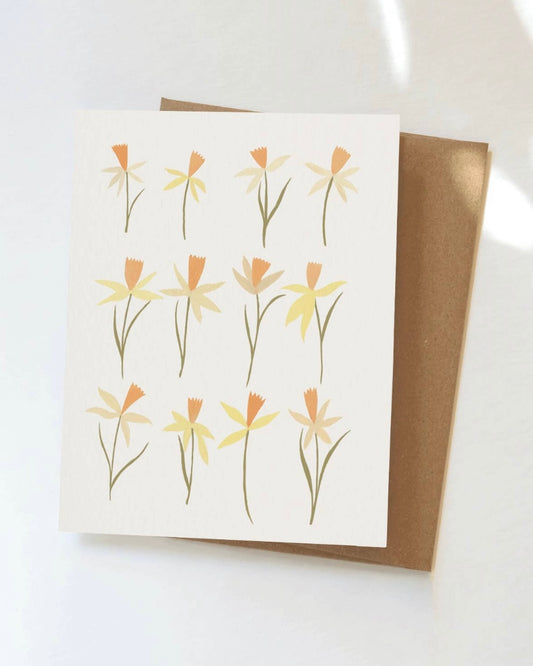 daffodils notecard