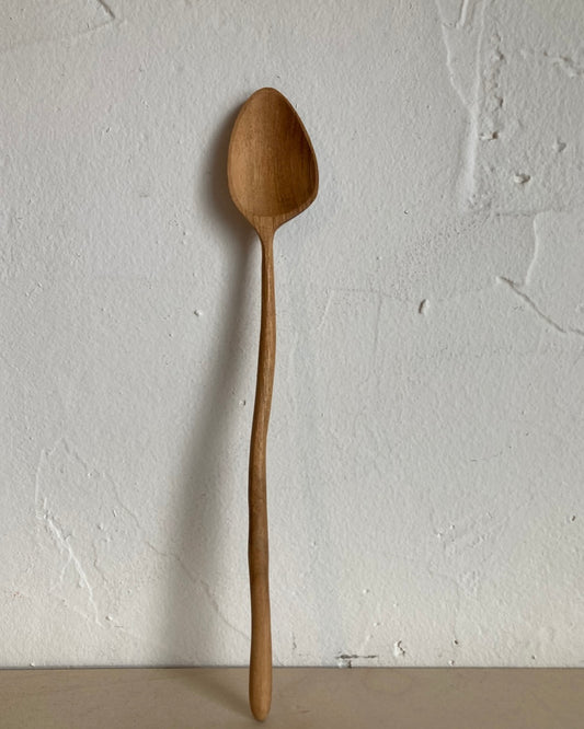handcarved oval stirring spoon
